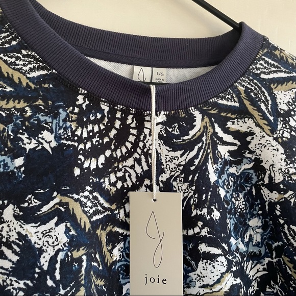 Joie Cropped Floral Sweatshirt NWT - Picture 2 of 4